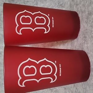 Boston Red Sox Glasses, set of 2, EUC
